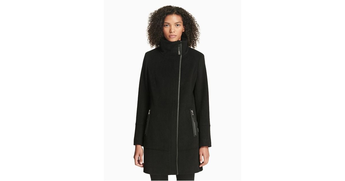 Calvin Klein Luxe Funnel Neck Coat 2024 moders.pl