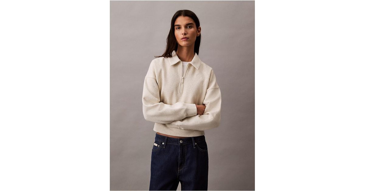 Calvin Klein Calvin Klein Archive Logo Fleece Quarter Zip Mock 