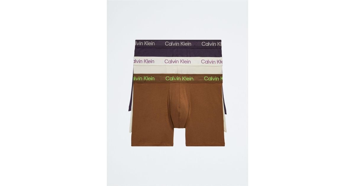 Calvin Klein Stencil Logo Cotton Stretch 3-pack Boxer Brief for