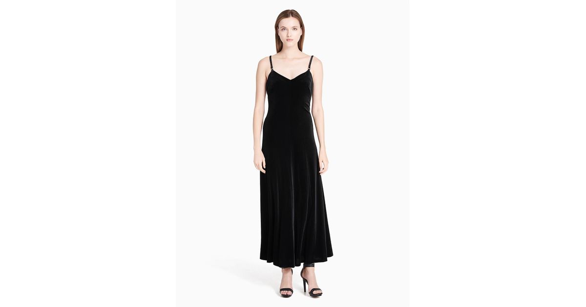 calvin klein black maxi dress