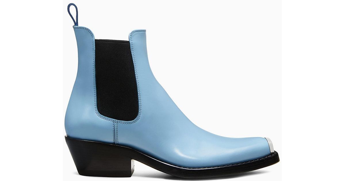 calvin klein silver toe boots