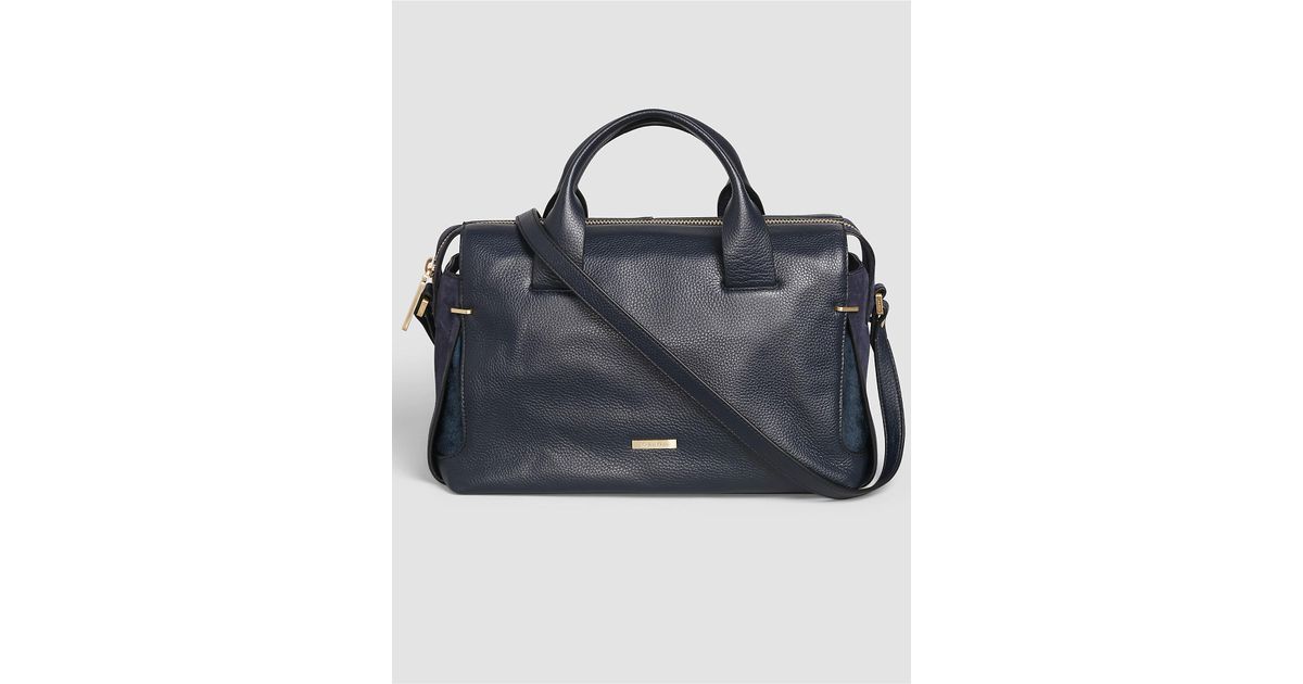 calvin klein leather duffle bag