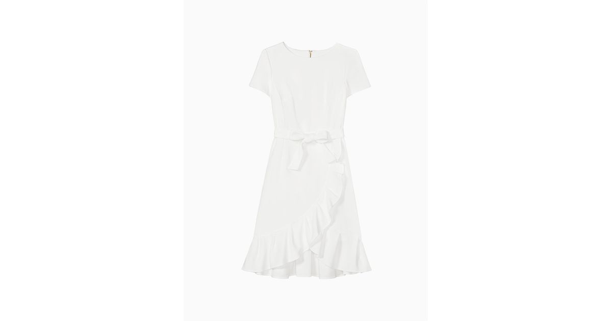 calvin klein white ruffle dress