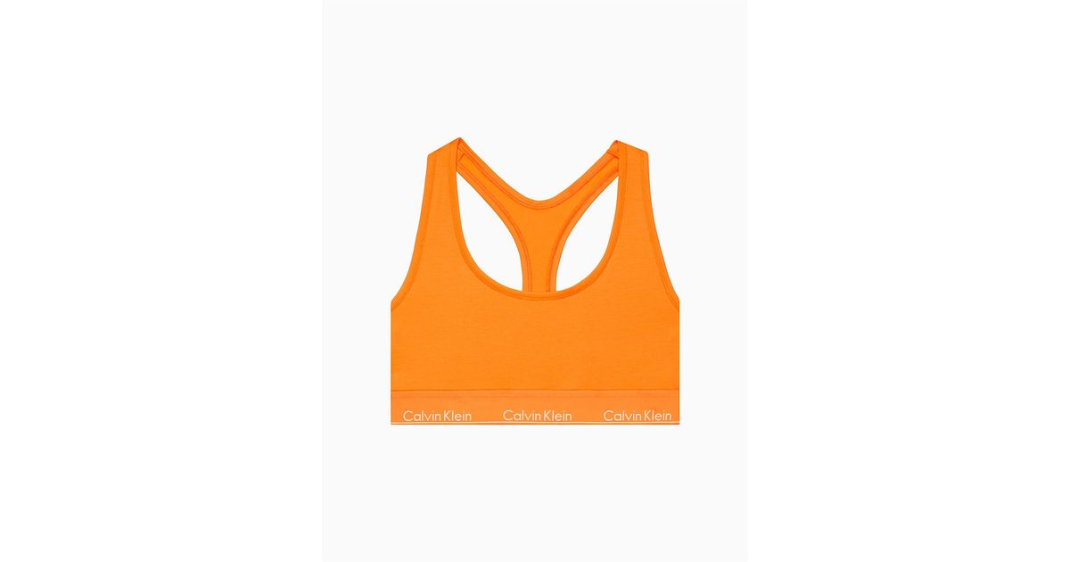 calvin klein neon orange bra