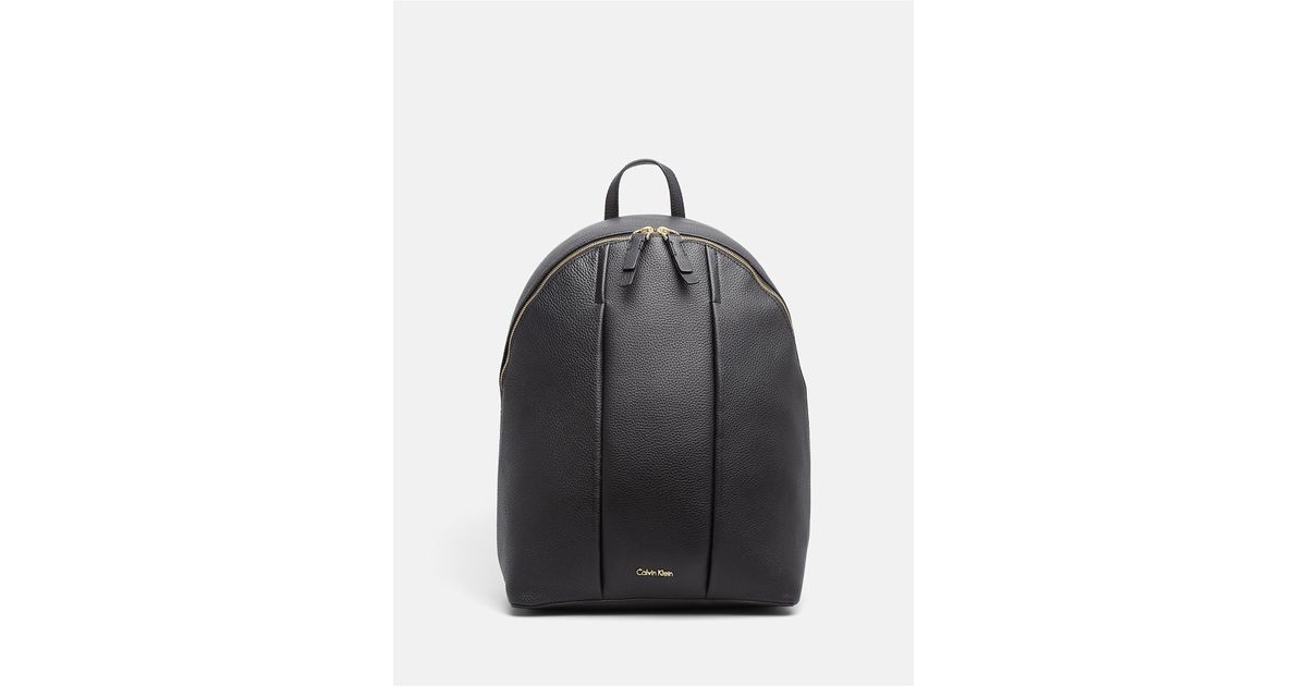calvin klein pebble leather backpack