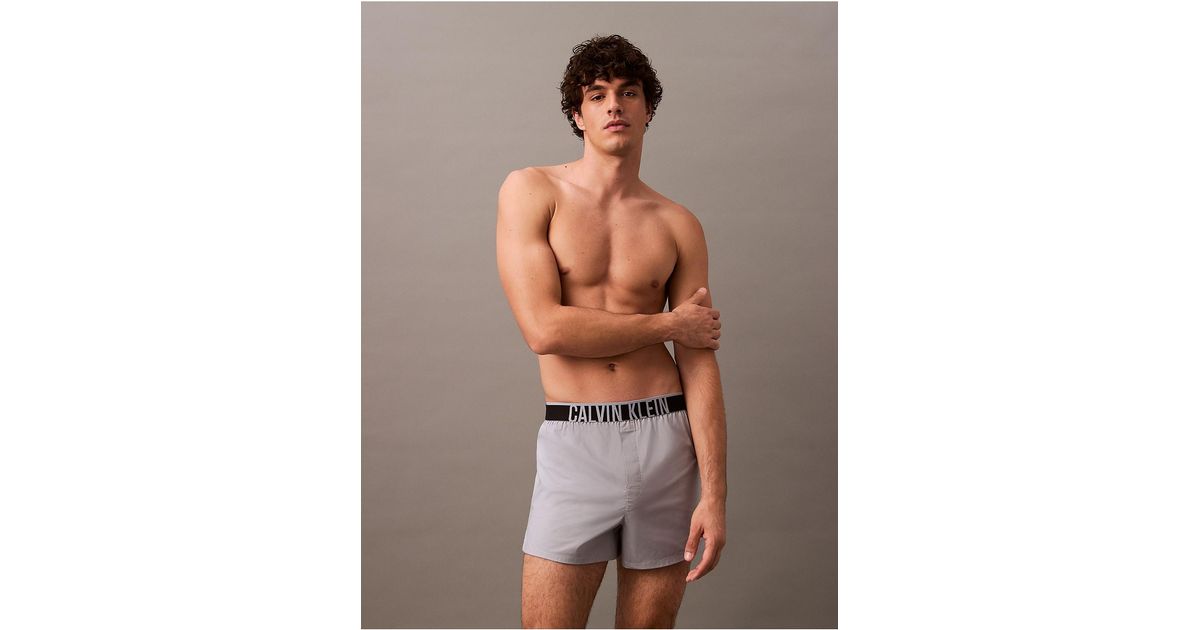 ◆ ◆ Men Men's Intense Power Lounge Woven Boxer Intense Power Lounge Slim Woven Boxer | Calvin Klein