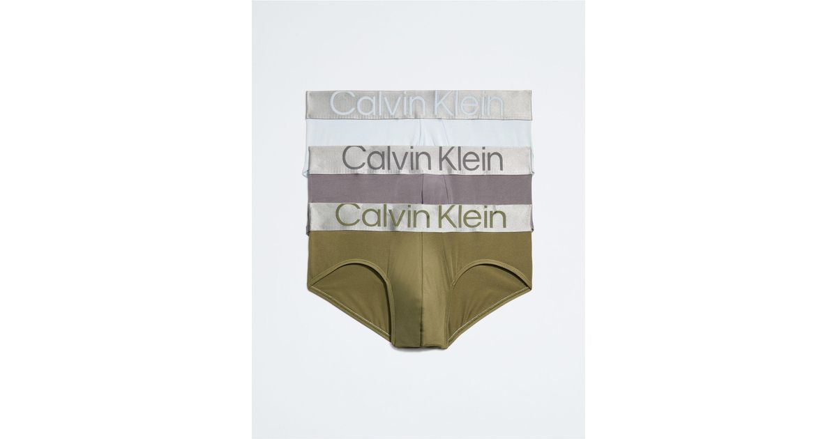 Calvin Klein Reconsidered Steel Micro Hip Brief 3-Pack Black NB3073-902 -  Free Shipping at LASC