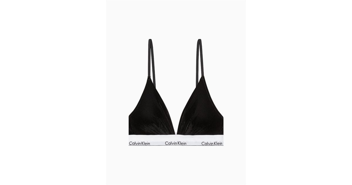 modern cotton velvet unlined triangle bralette