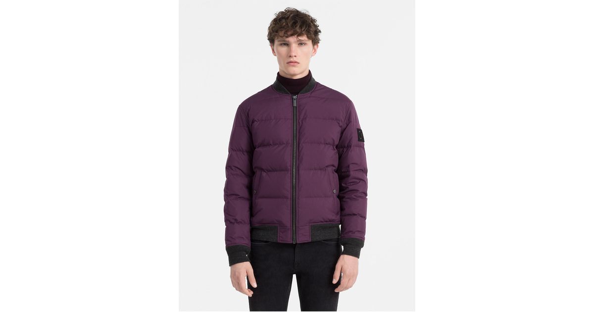 calvin klein padded bomber jacket