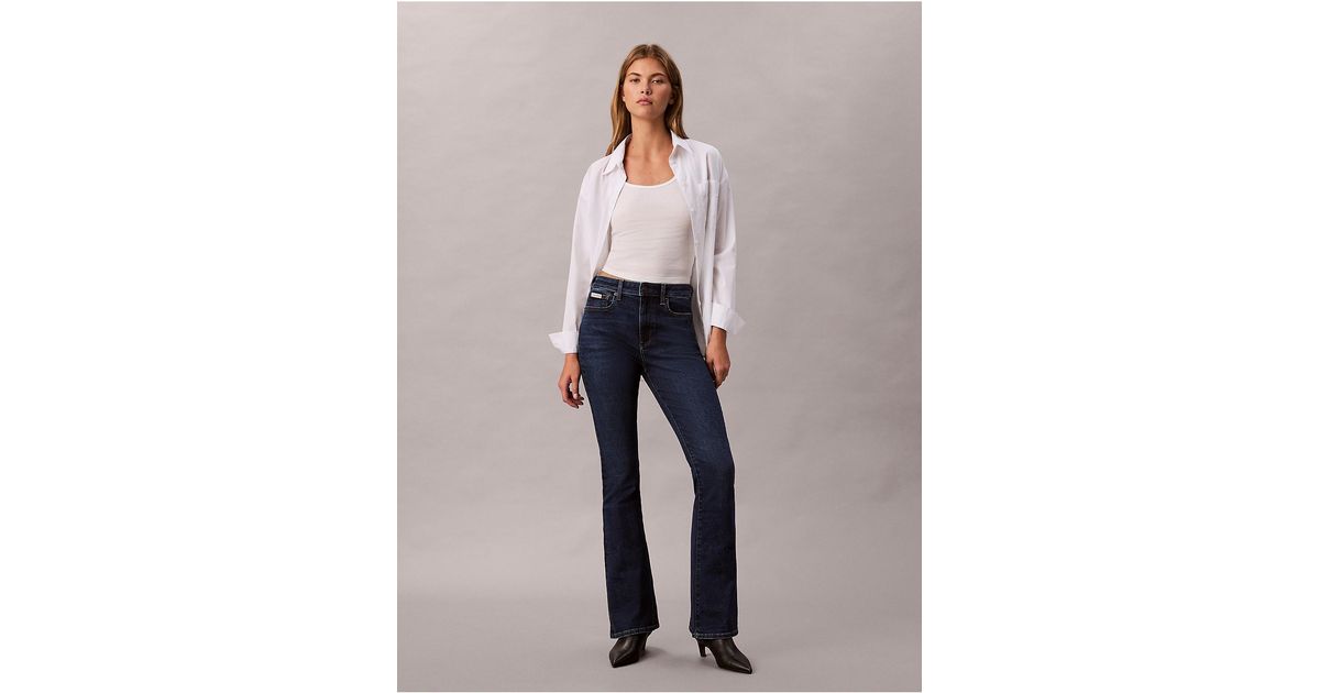 Calvin Klein Calvin Klein High Rise Flare Jeans in Blue | Lyst