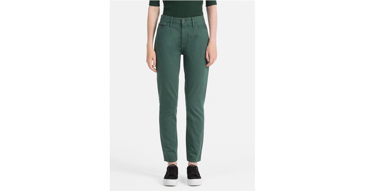 high rise colored jeans