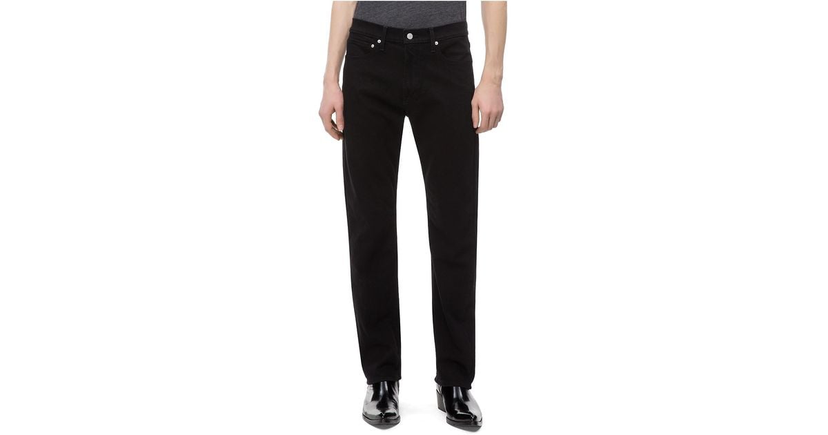 Calvin Klein Ckj 035 Straight-fit Jeans in Black for Men | Lyst