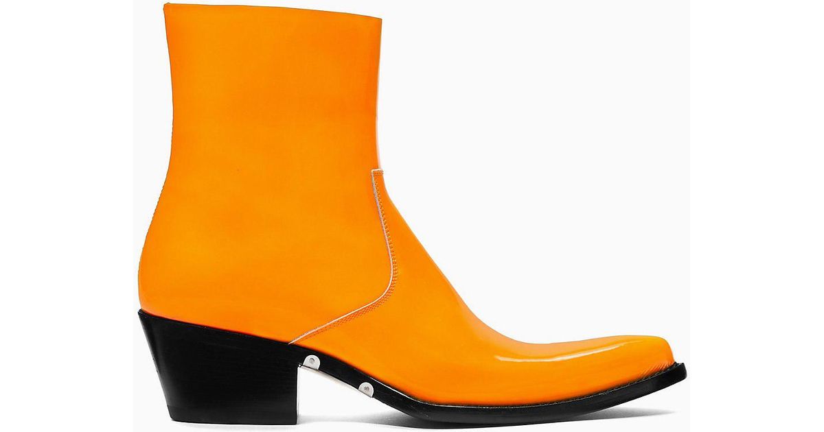 calvin klein orange boots