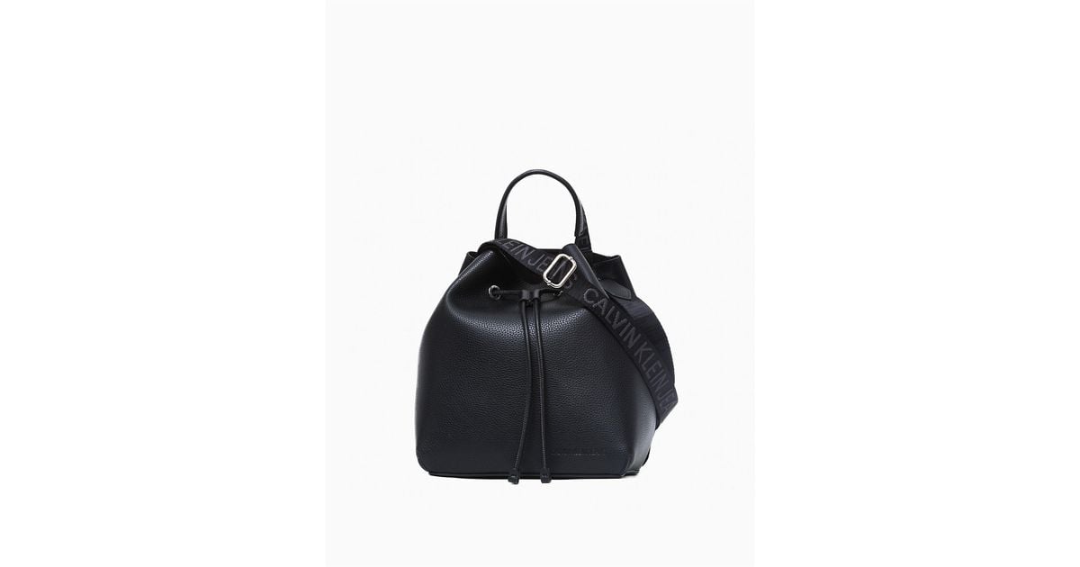 Calvin Klein Ultra Light Bucket Bag in Black