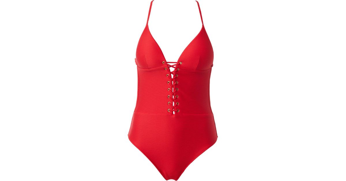 calzedonia red swimsuit