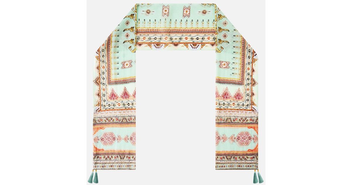 LONG SILK CRINKLE CHIFFON SCARF SULTANS AND QUEENS main image 1
