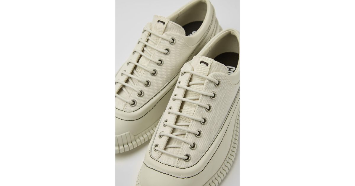 Camper Leather White Lace Up Shoes - Lyst