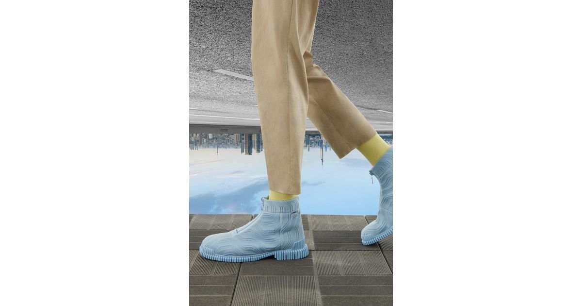 light blue ankle boots