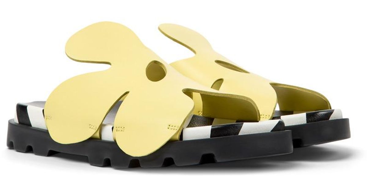 camper yellow sandals