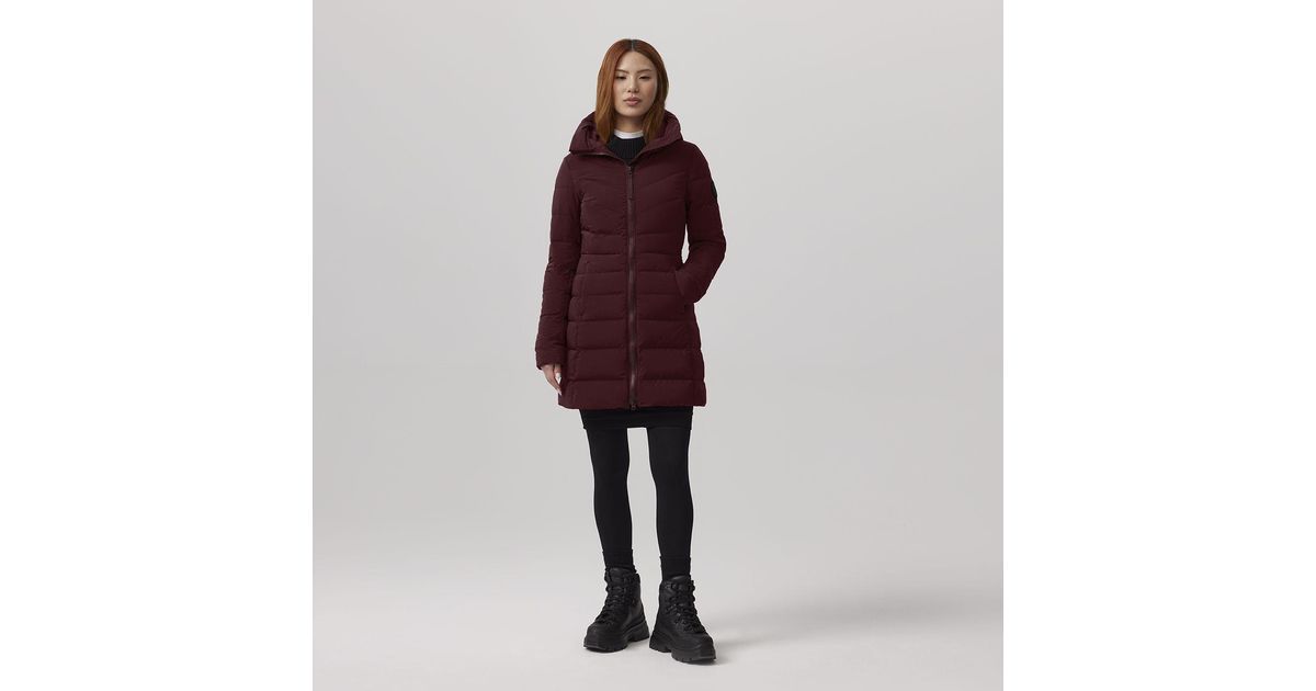 Canada Goose Clair Coat Black Label in Red | Lyst