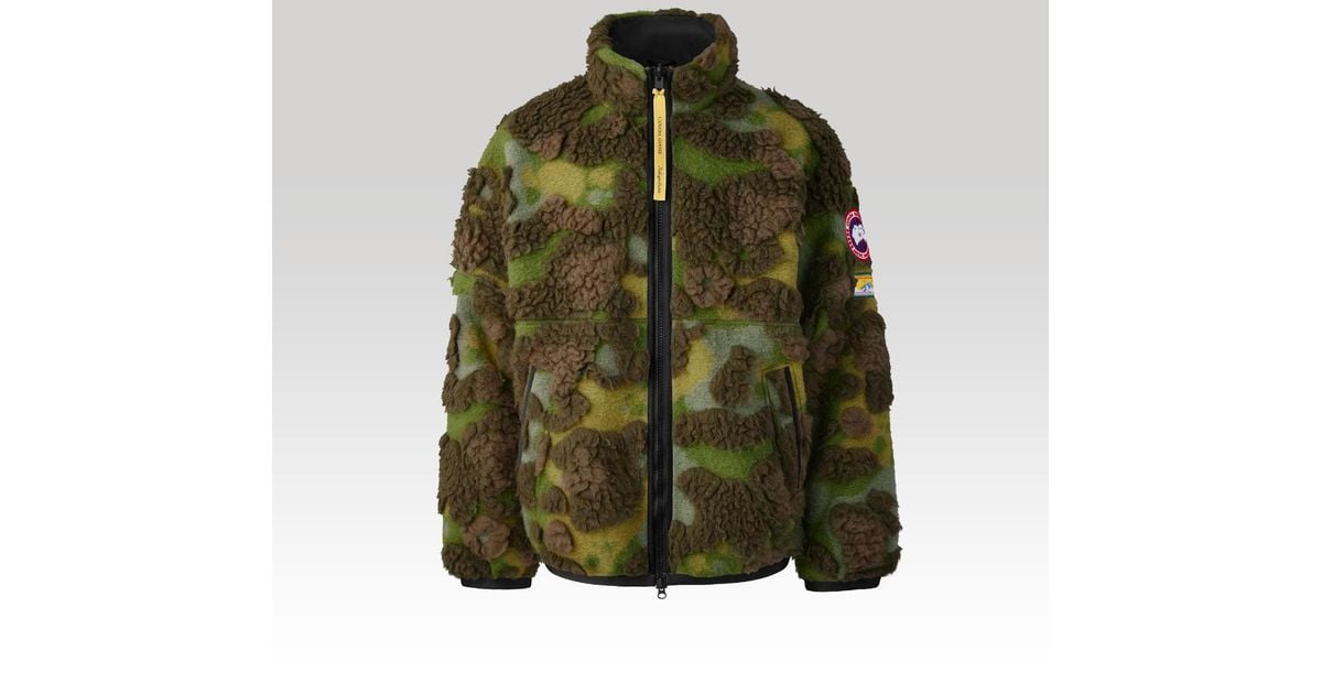 Canada Goose Reversible Fleece Jacket For Kidsuper in Green for