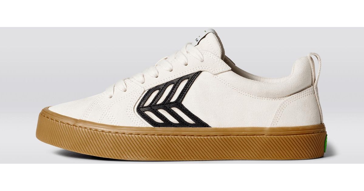 catiba pro skate vintage white suede and canvas bl