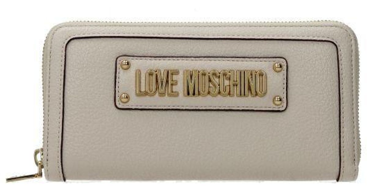 Love Moschino Beige Wallets in Natural - Lyst