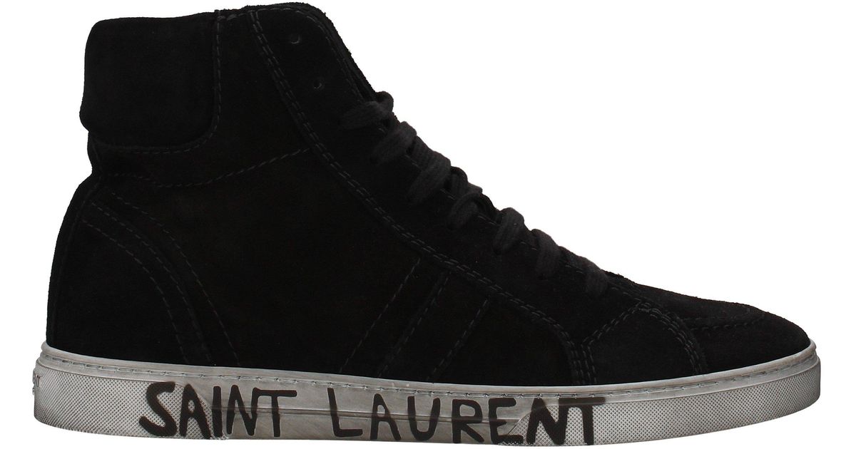 saint laurent trainers black