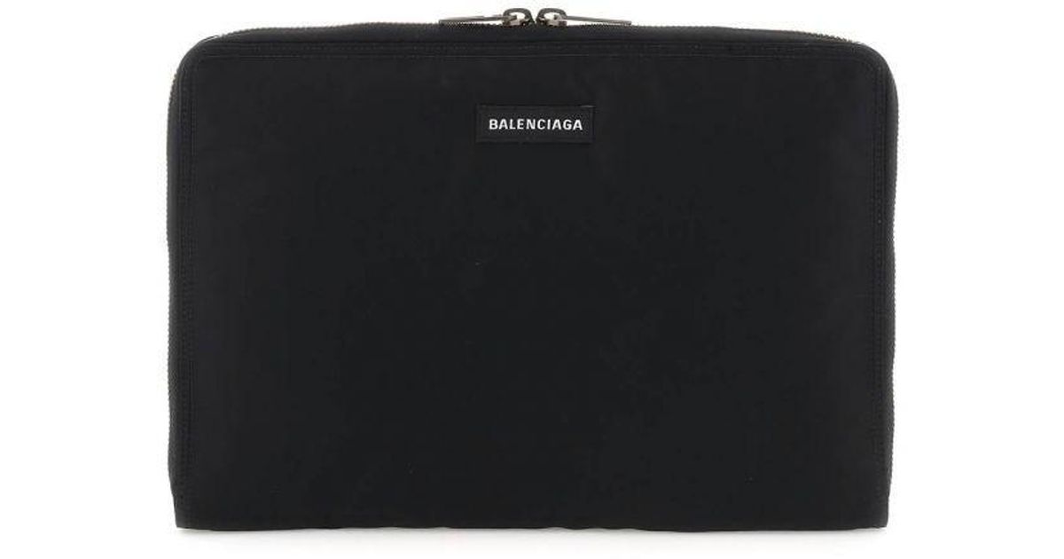 Balenciaga Synthetic Recycled Nylon 'explorer' Laptop Case in Black for