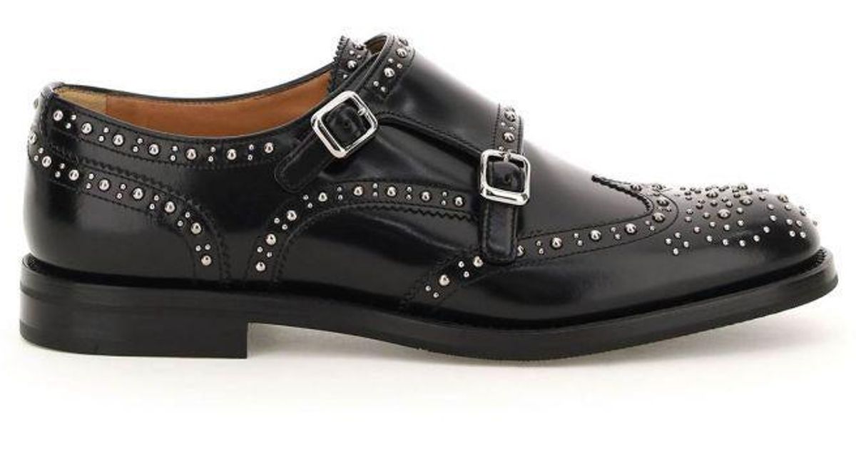 Church's Leather Double Monk Brogue Lana Shoes in Black - Lyst