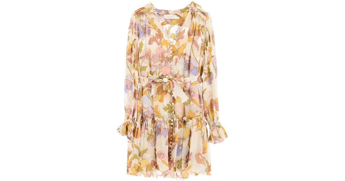 Zimmermann Chiffon Tempo Buttoned Mini 
