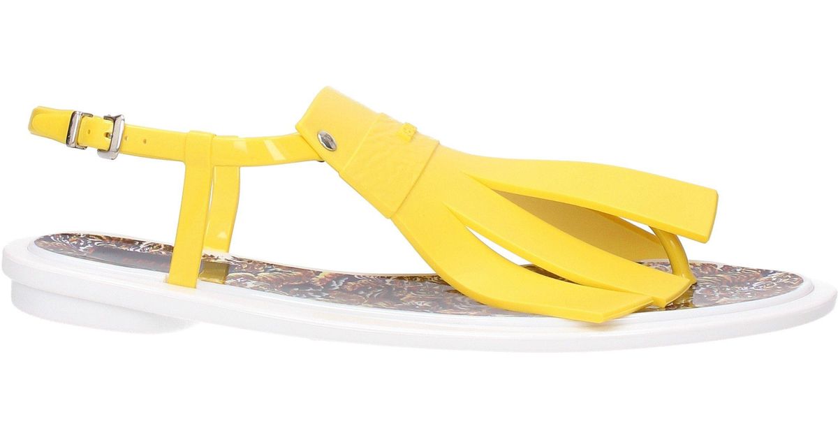 KENZO Rubber Flip Flops in 36 eu (Yellow) - Lyst