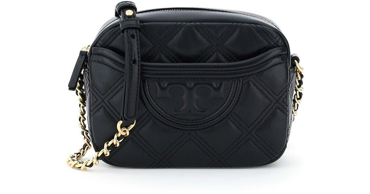 Tory Burch Leather Fleming Camera Bag in Black - Save 8% - Lyst