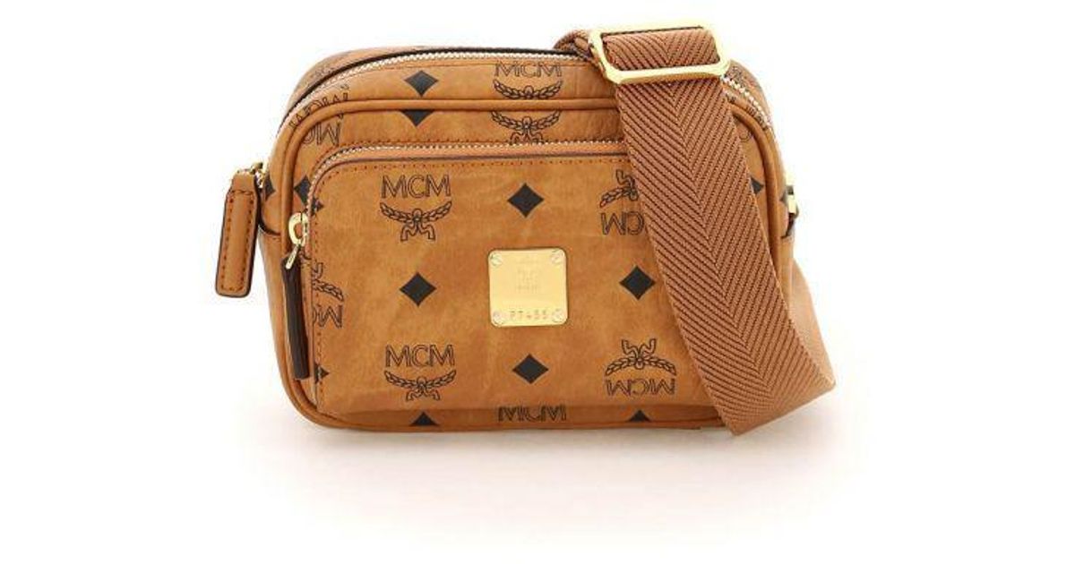 MCM Visetosmotif Aren Xmini Crossbody Bag in Brown for Men Lyst