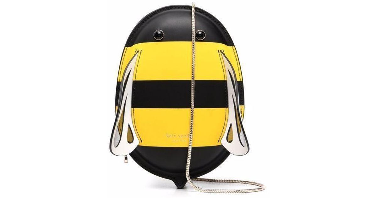 Kate Spade Leather Bee Crossbody Bag in Yellow/Black (Black) Lyst