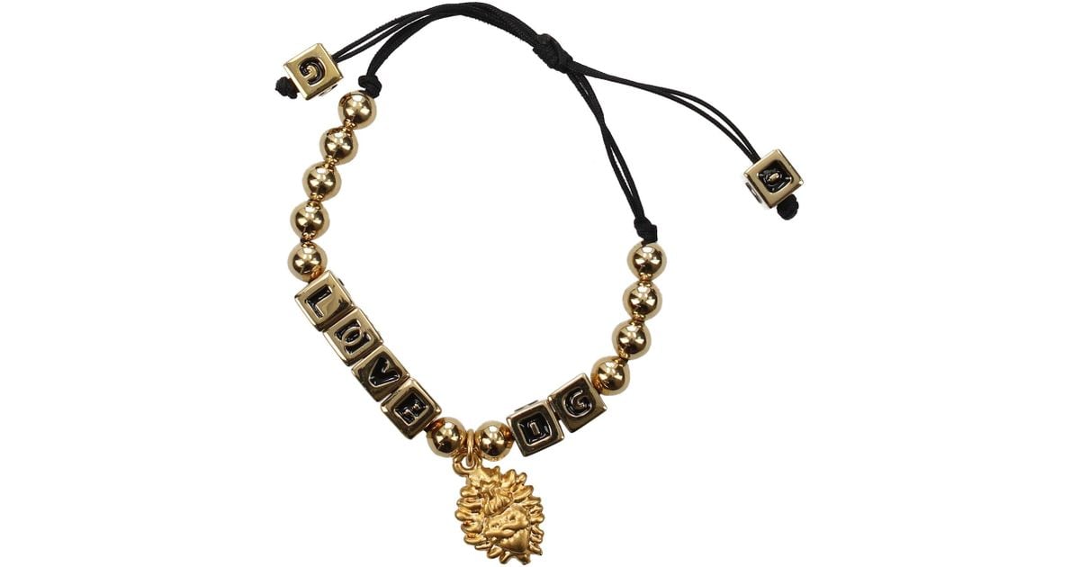 \u0026 Gabbana Cotton Bracelets Men Gold 