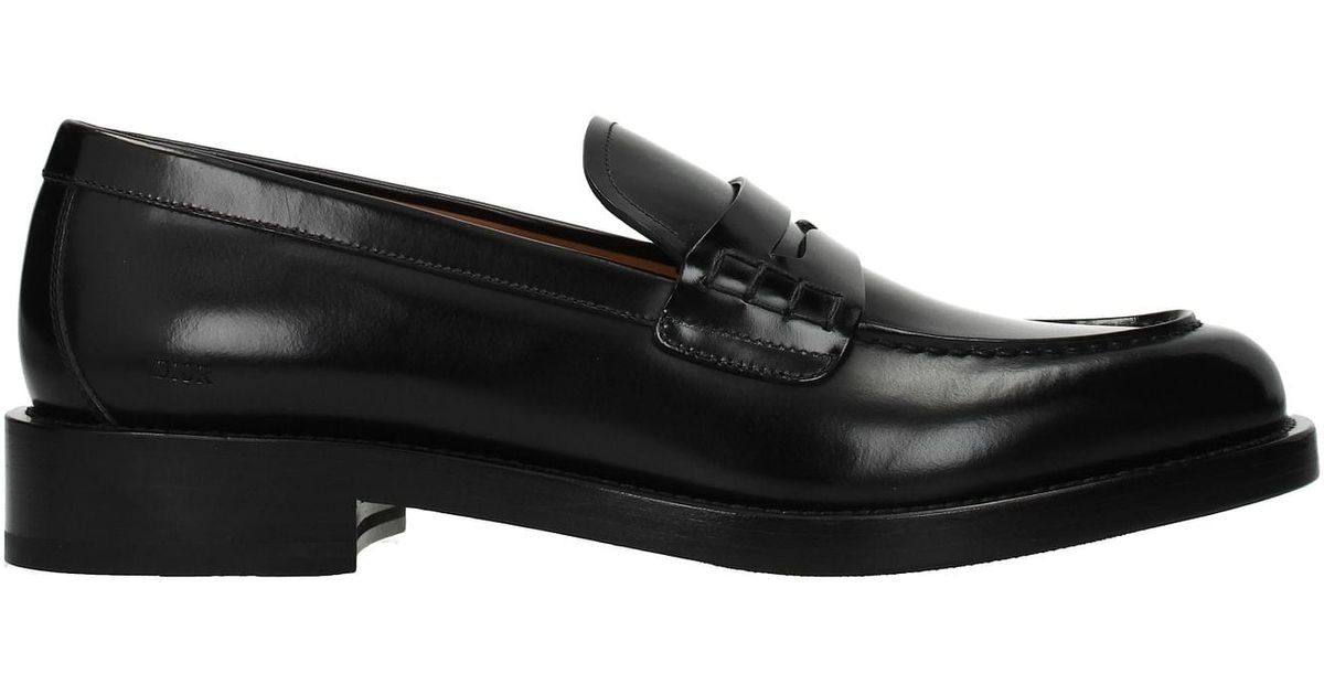 Dior Loafers Leather in Black for Men | Lyst