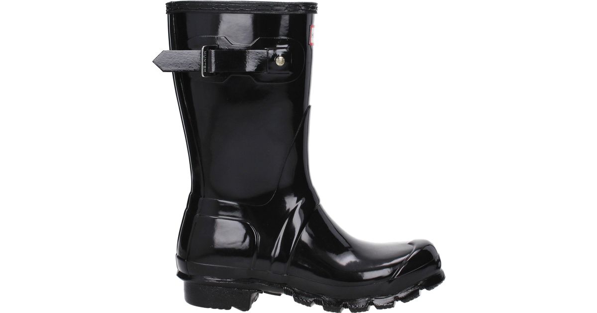 hunter low heel ankle boots