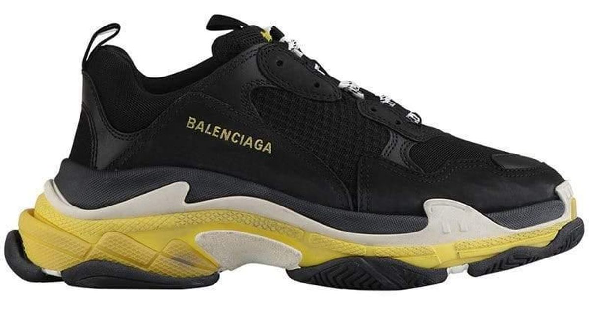 yellow and black balenciaga shoes