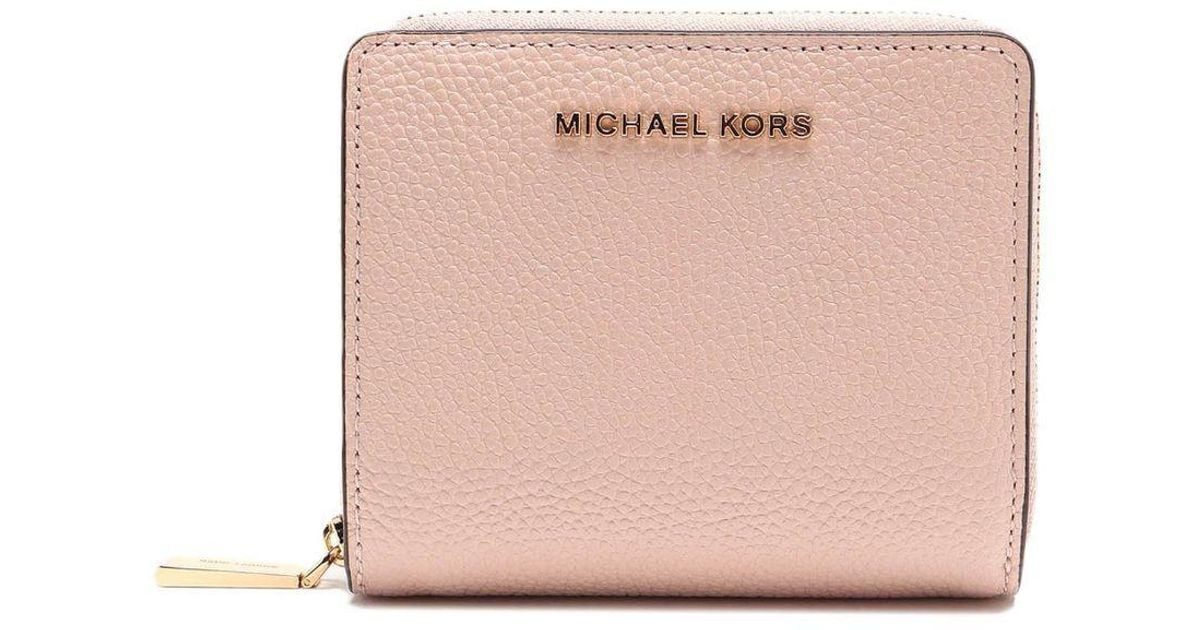Michael Kors Leather Small Blushcolored Wallet in Pink Lyst