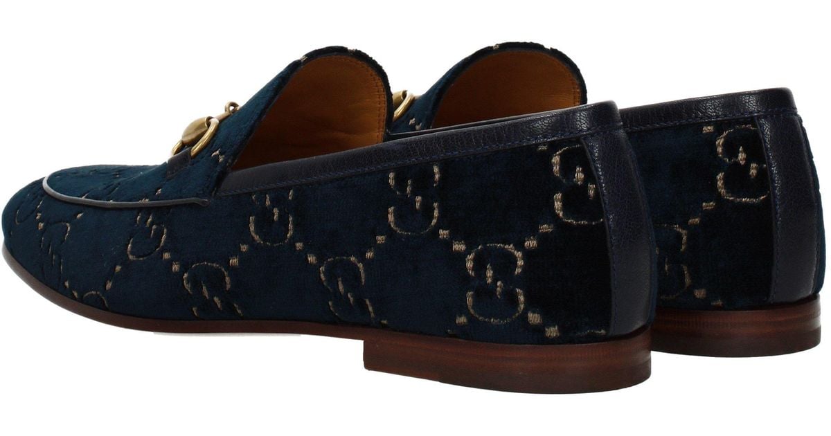 Gucci Jordaan GG Velvet Loafers in Navy (Blue) for Men - Save 45% - Lyst