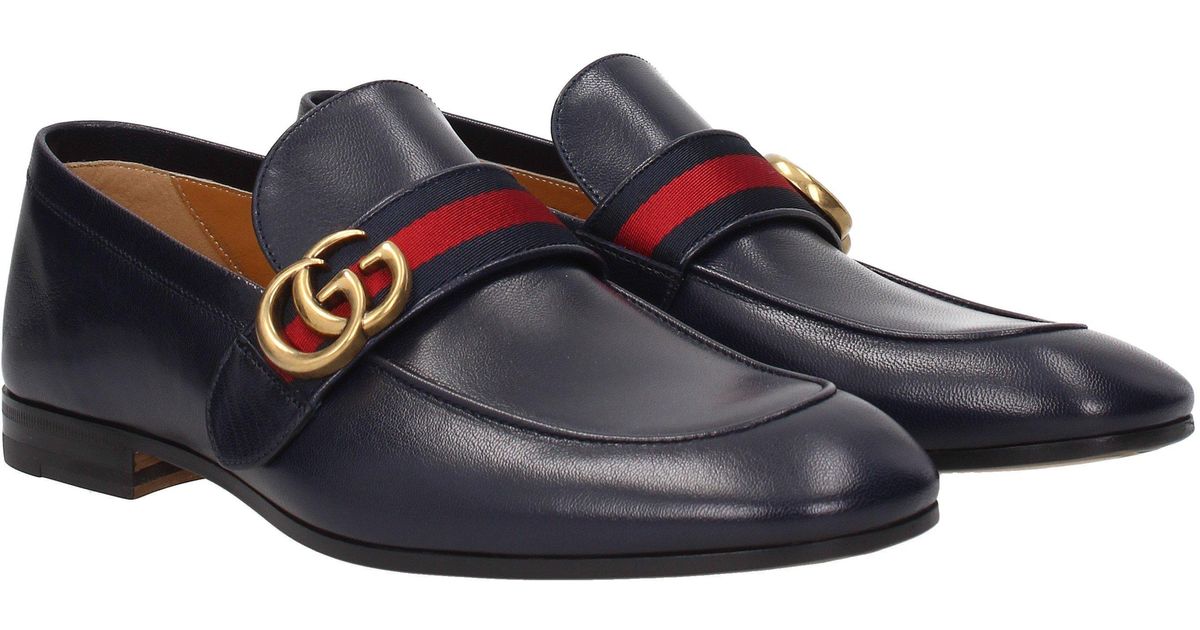 blue gucci loafers mens