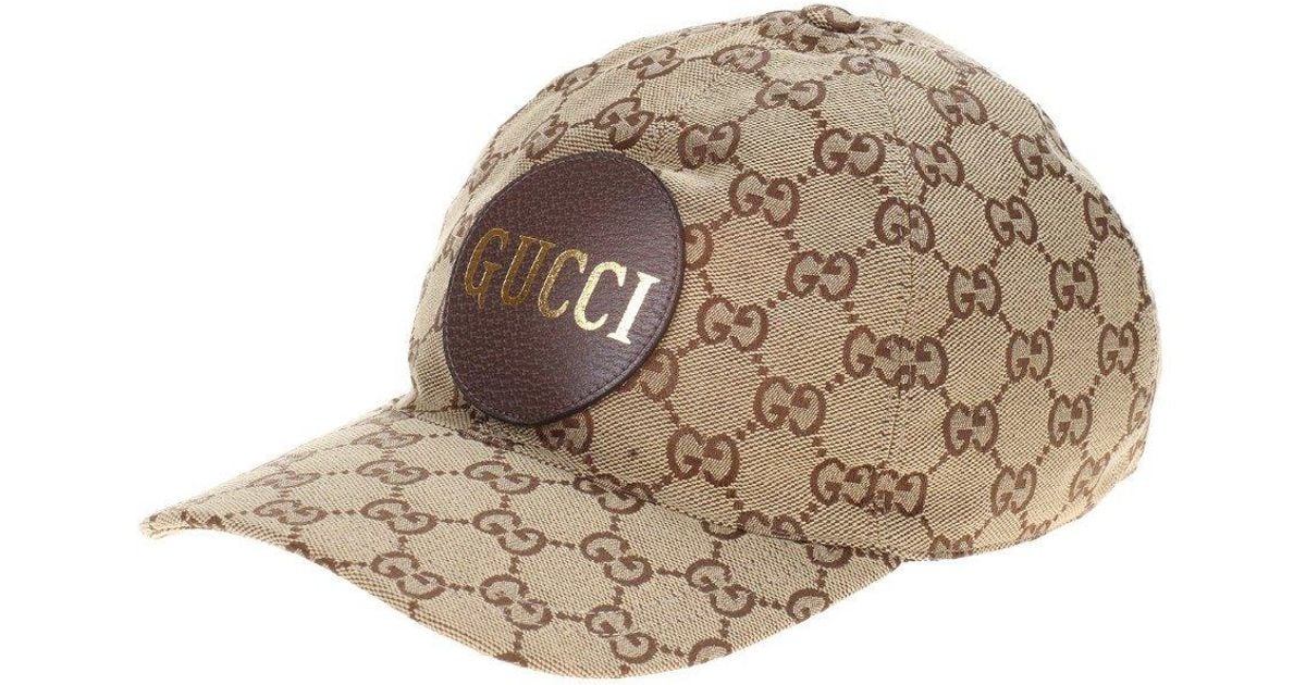 Gucci Leather Logomania Baseball Cap in Brown l Brown (Brown) for Men ...