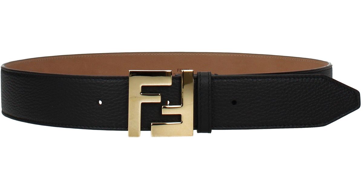 Fendi Black Regular Belts for Men - Lyst