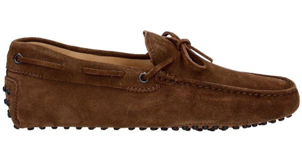Tod's Suede Loafers Men Brown for Men - Lyst