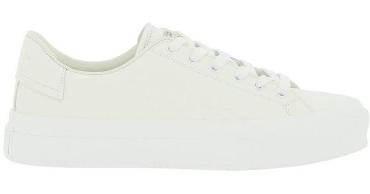 Givenchy City Sport Leather Sneakers in White | Lyst