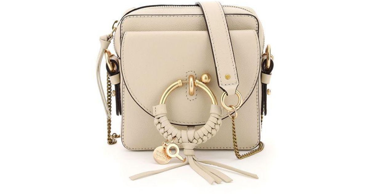 See By Chloé Leather Joan Mini Crossbody Bag in Beige (Natural) Save