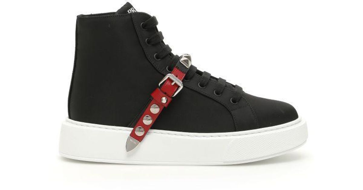 prada studded strap sneakers