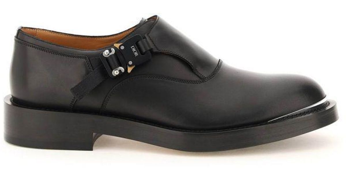 Dior Leather Derby Monk Evidence Shoes in Black for Men | Lyst