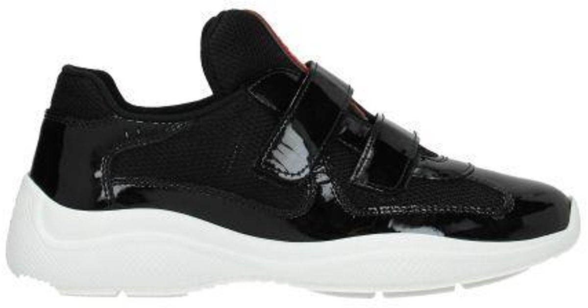 ladies black prada trainers